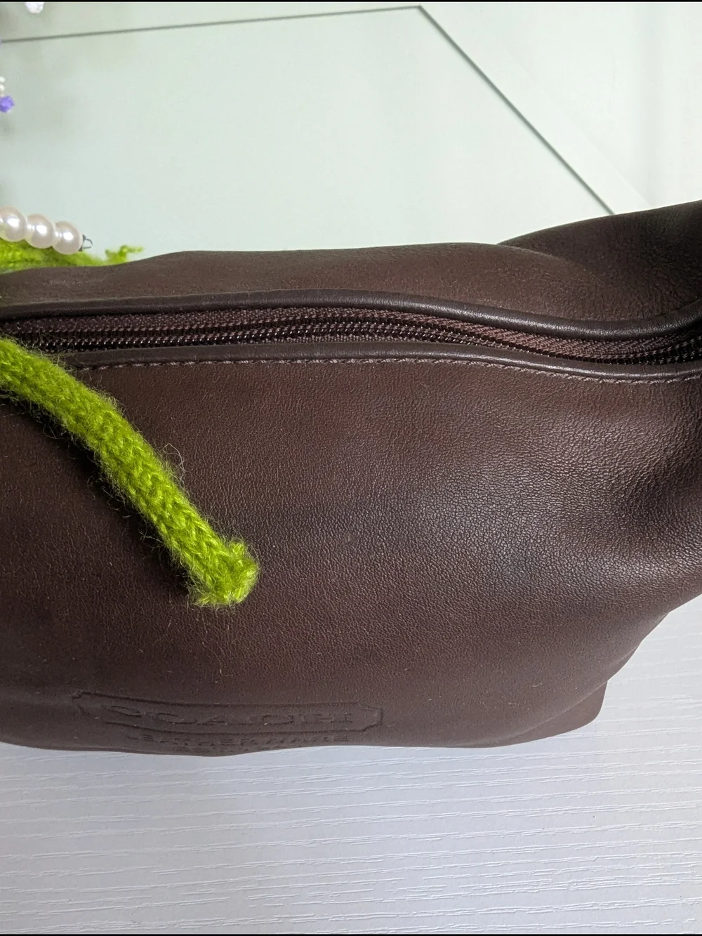 COACH Brown Leather Shoulder Bag - Elegant Everyday Carry